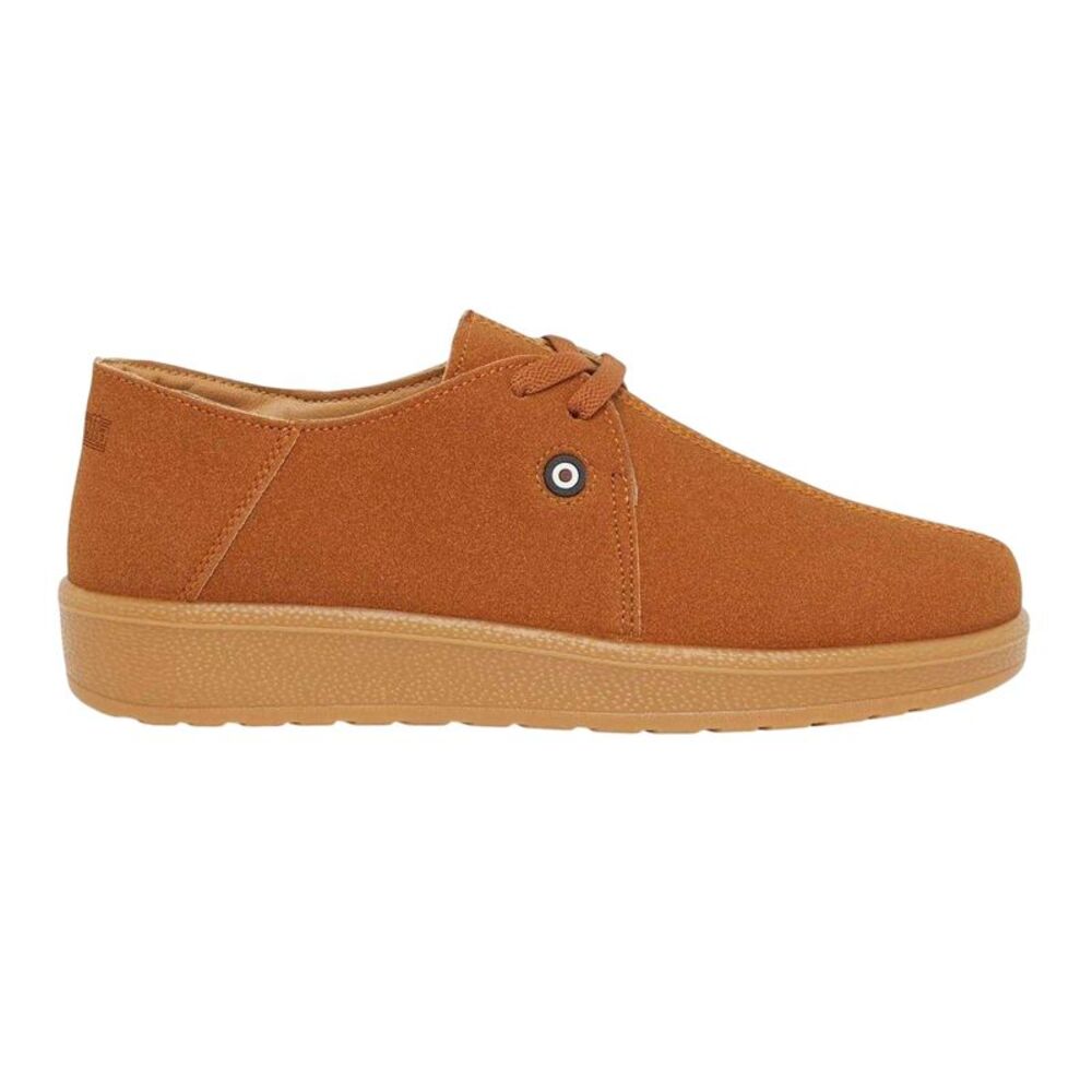 Lambretta Mens Panda Lace Up Flat Casual Shoes / Tan